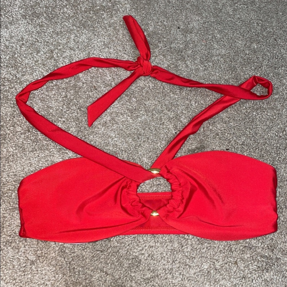 red bikini top